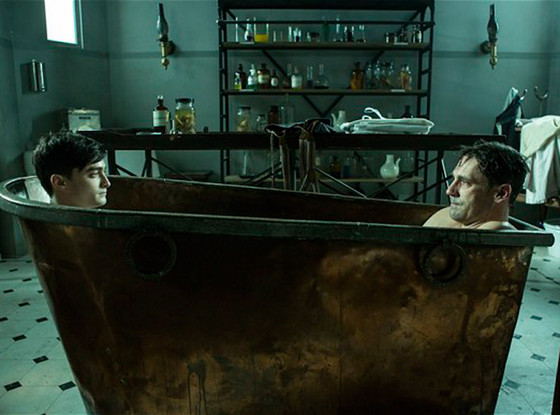 Hamm and Radcliffe bathing together in a young doctor's notebook